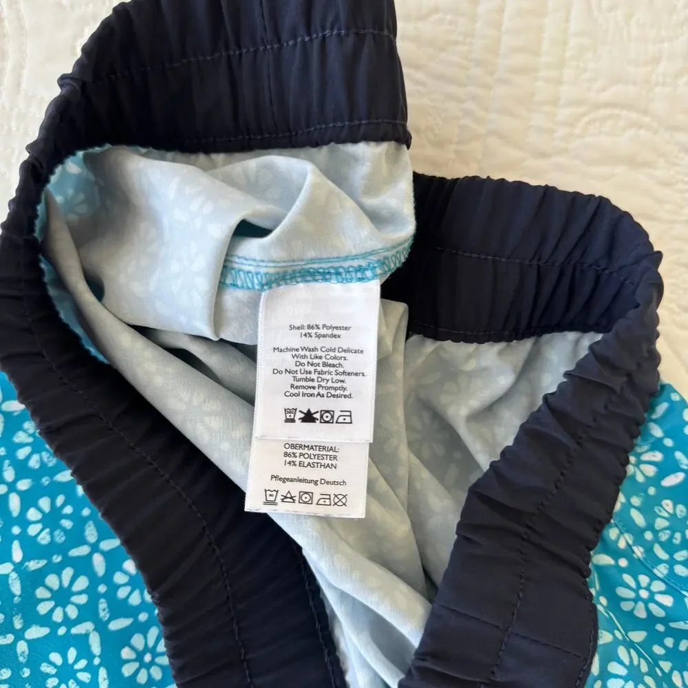 Eddie Bauer Skirt Activewear Outdoor Blue Tile Pull On Elastic Waist M